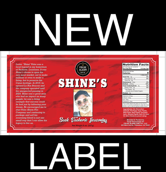 NEW LABEL Shine’s Back Vacherie Seasoning